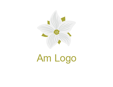 Madonna lily flower logo