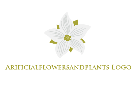 Madonna lily flower logo