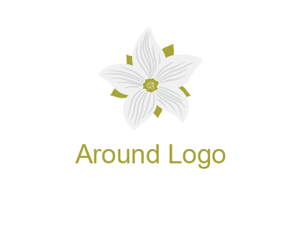 Madonna lily flower logo