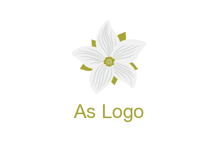 Madonna lily flower logo