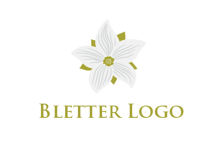 Madonna lily flower logo