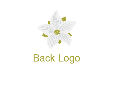 Madonna lily flower logo