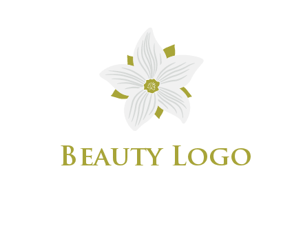 Madonna lily flower logo