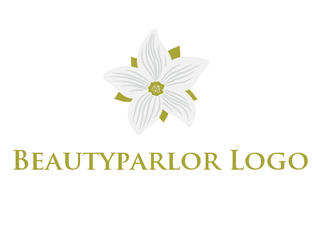 Madonna lily flower logo