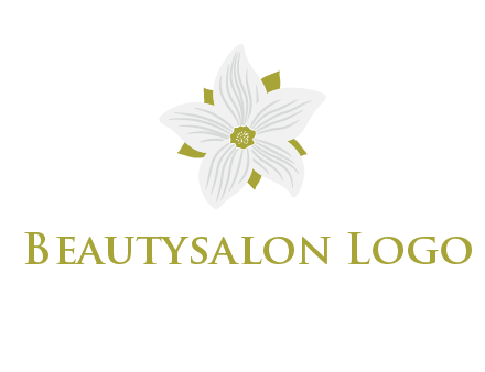 Madonna lily flower logo
