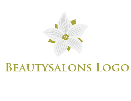 Madonna lily flower logo