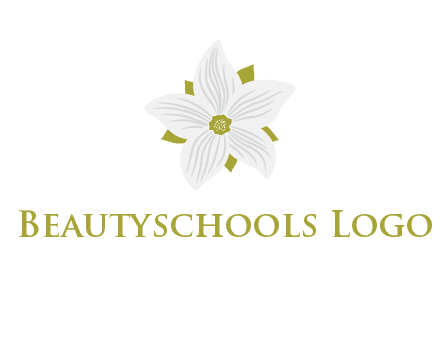 Madonna lily flower logo