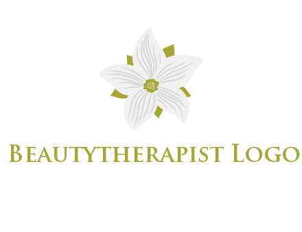 Madonna lily flower logo