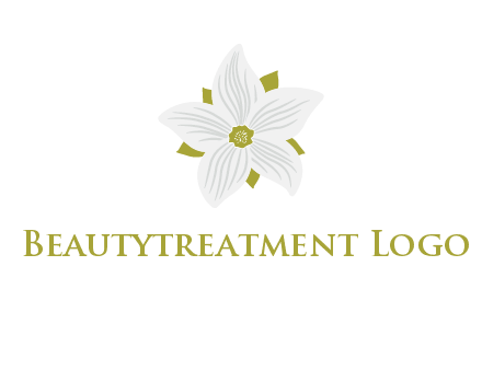 Madonna lily flower logo