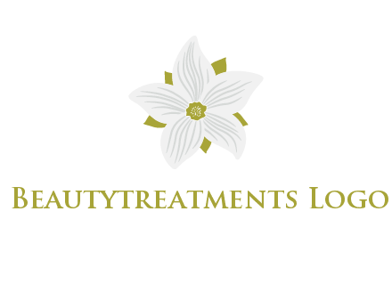 Madonna lily flower logo