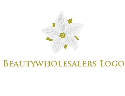 Madonna lily flower logo