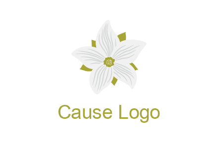 Madonna lily flower logo