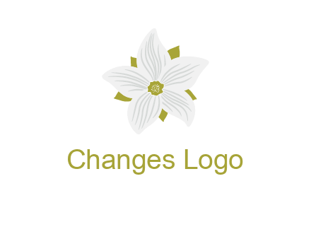 Madonna lily flower logo