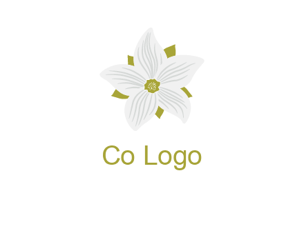 Madonna lily flower logo