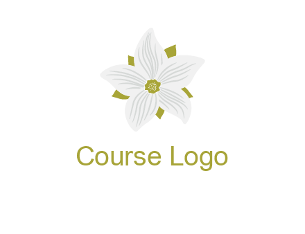 Madonna lily flower logo