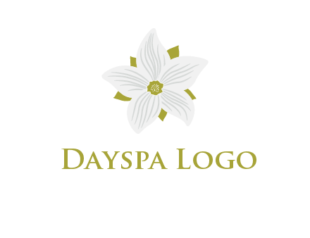 Madonna lily flower logo