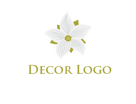 Madonna lily flower logo