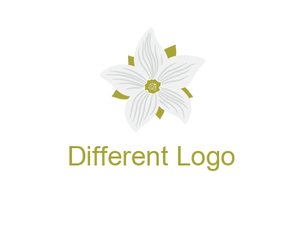 Madonna lily flower logo