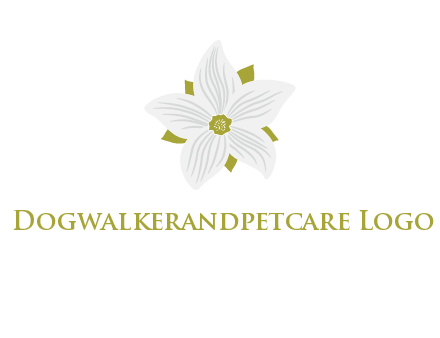 Madonna lily flower logo