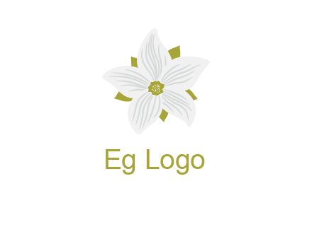 Madonna lily flower logo