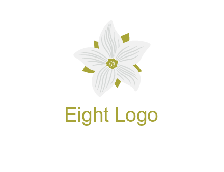 Madonna lily flower logo