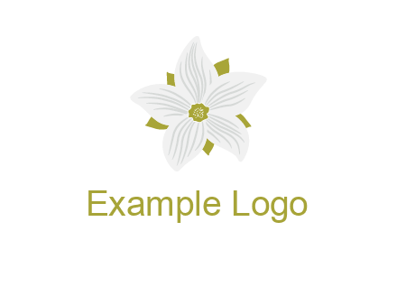 Madonna lily flower logo