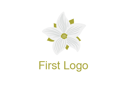Madonna lily flower logo