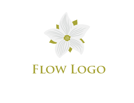 Madonna lily flower logo