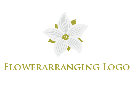 Madonna lily flower logo