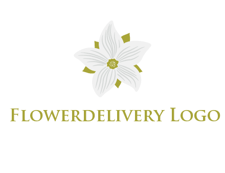 Madonna lily flower logo