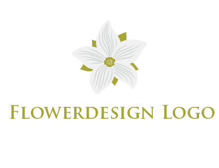 Madonna lily flower logo