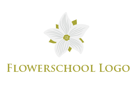 Madonna lily flower logo