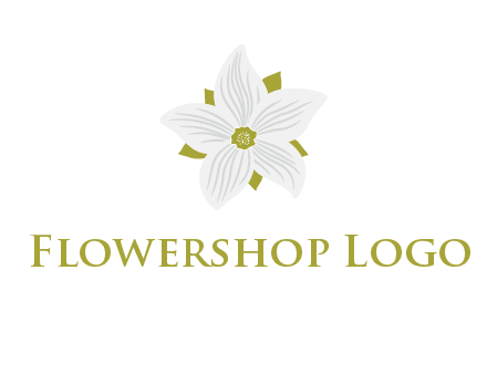 Madonna lily flower logo
