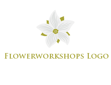 Madonna lily flower logo