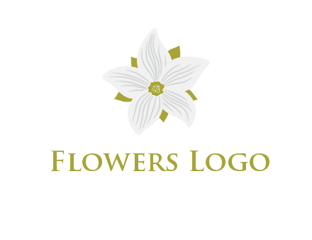 Madonna lily flower logo