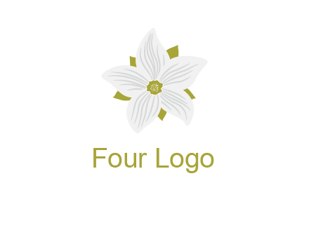 Madonna lily flower logo