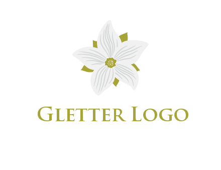 Madonna lily flower logo