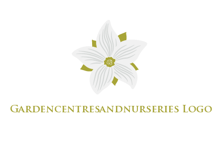 Madonna lily flower logo