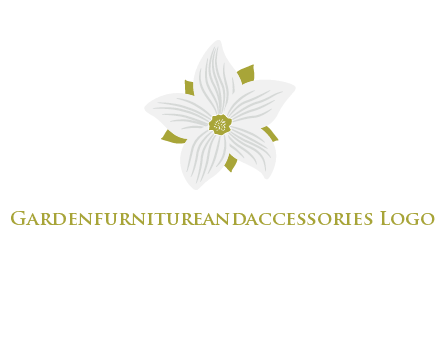 Madonna lily flower logo