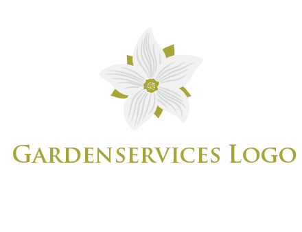 Madonna lily flower logo