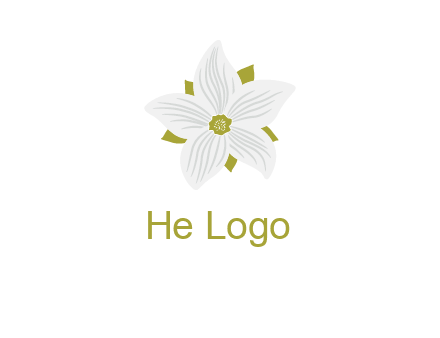 Madonna lily flower logo
