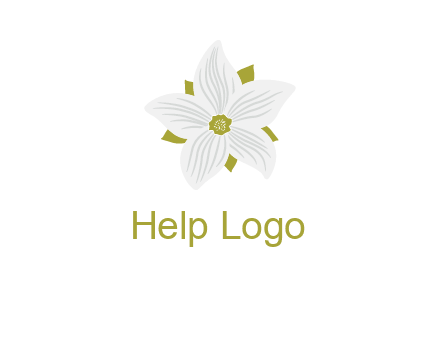 Madonna lily flower logo