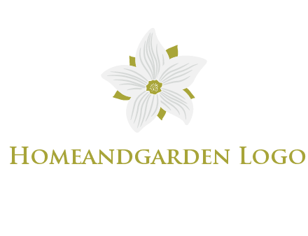 Madonna lily flower logo