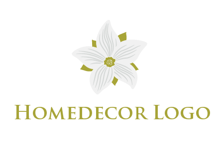 Madonna lily flower logo