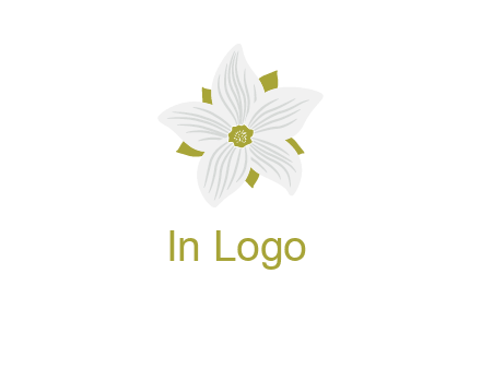 Madonna lily flower logo
