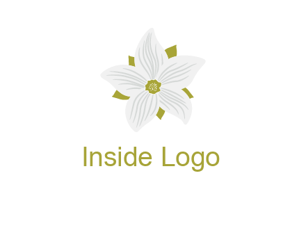 Madonna lily flower logo