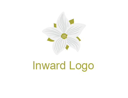 Madonna lily flower logo