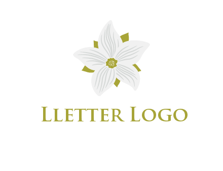 Madonna lily flower logo