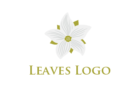 Madonna lily flower logo
