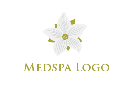 Madonna lily flower logo
